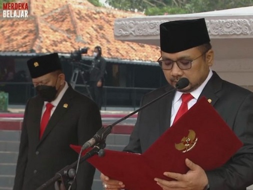 Menag Yaqut Cholil Qoumas pimpin doa Upacara Hari Kesaktian Pancasila