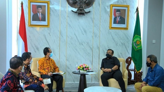 Menag Yaqut Cholil Qoumas menerima panitia Pesparawi XIII